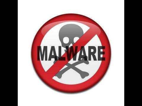 No malware symbol with skull and crossbones and red prohibition sign