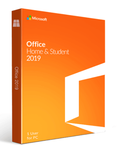 Microsoft Office Home & Student 2019 license box for PC